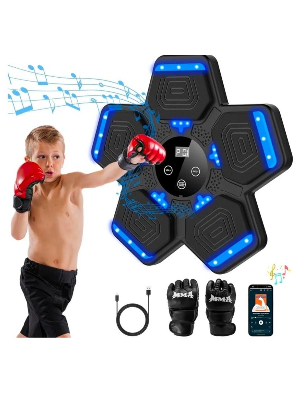 2026 Music Boxing Machine Adults and Kids Smart Bluetooth Boxing Training